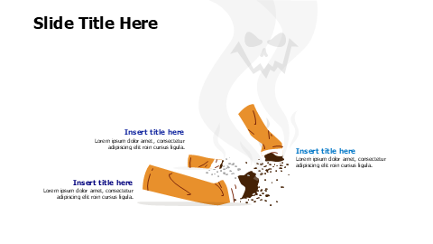 3 points cigarettes smoking infographic