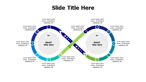 12 points infinity loop infographic with numbers