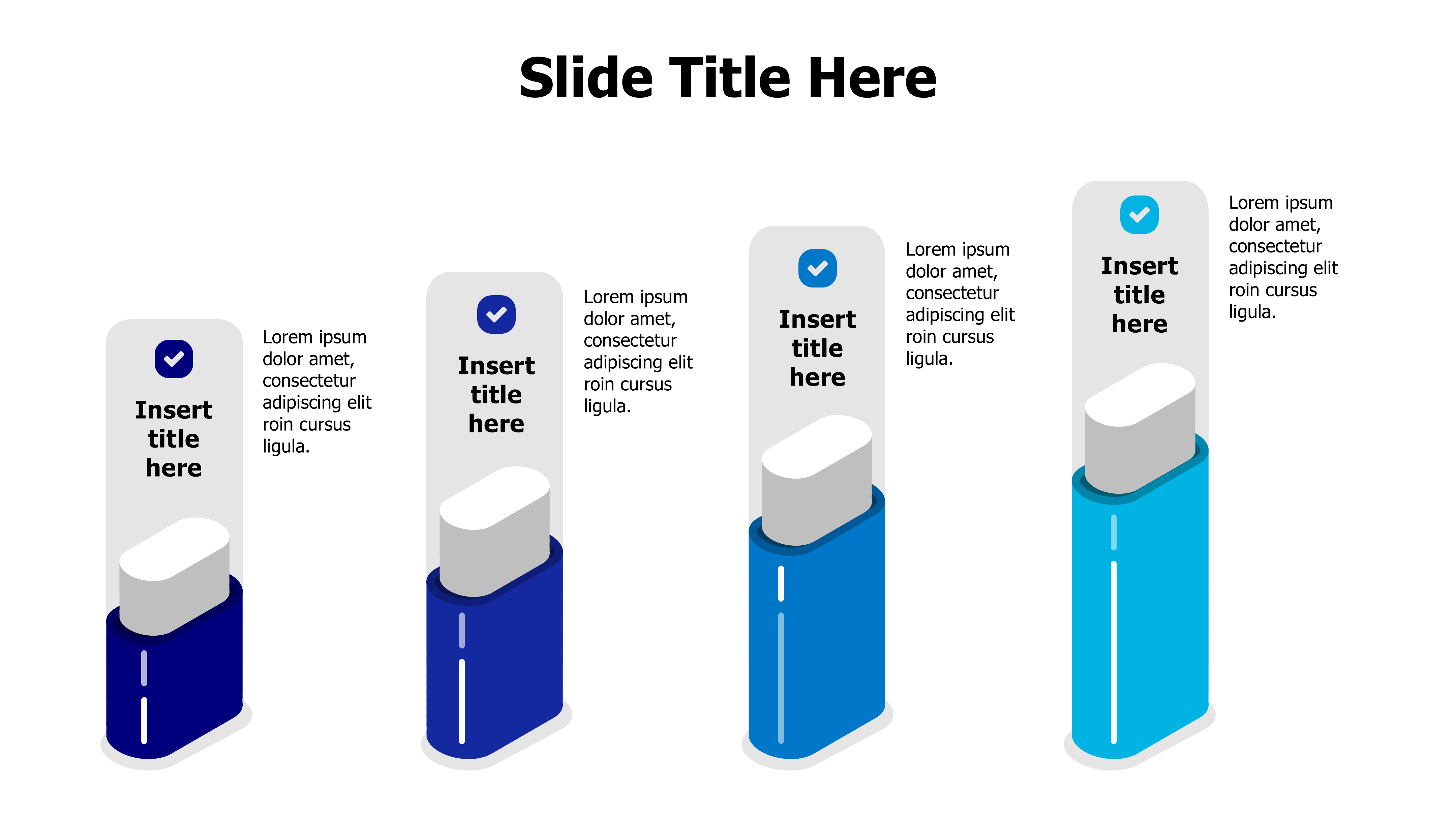 4 points 3D elements infographic