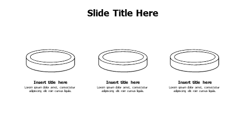 3 points outline buttons infographic PowerPoint Template