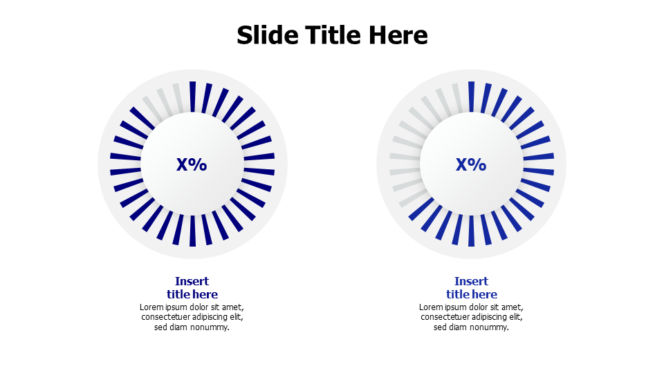 2 round charts infographic with percentage