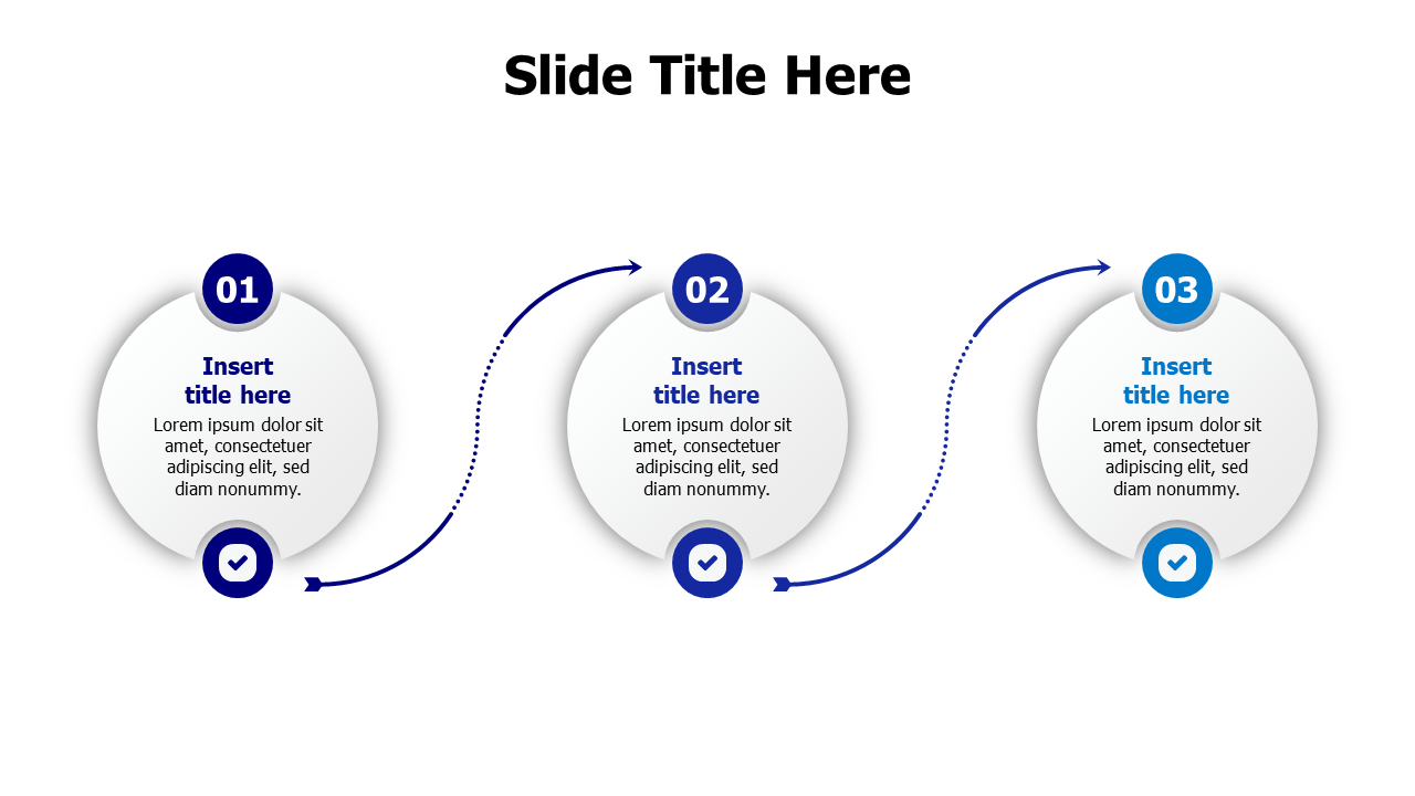 3-Step Process Flow Circular Diagram — Alternaâ€¦ | PPT Design
