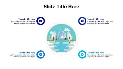 4 points landscape infographic