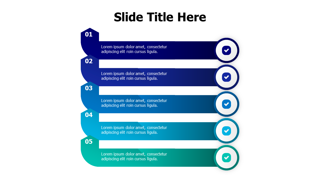 5 gradient stripes with icons infographic Inforgraphics & Slides