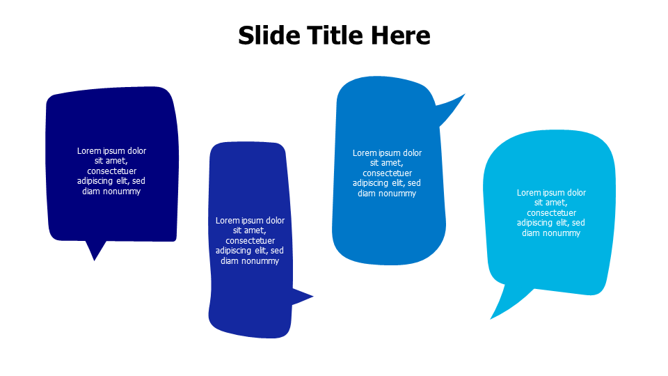 4 Speech bubbles infographic