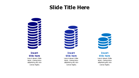 Stack Column Growth Three Column Coin Stack Growth Chart | PPT Design