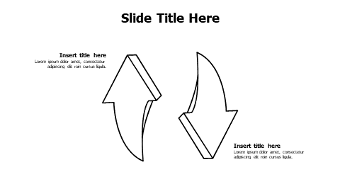 2 points opposite doodle arrows infographic