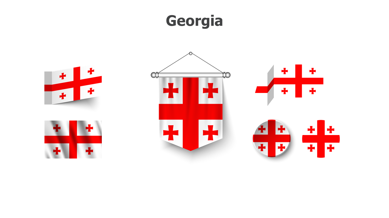Flag,editable flags,Powerpoint,infographics,slides,Templates,Georgia