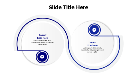 2 points circular comparison infographic