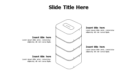 4 points outline divided curved corners column infographic