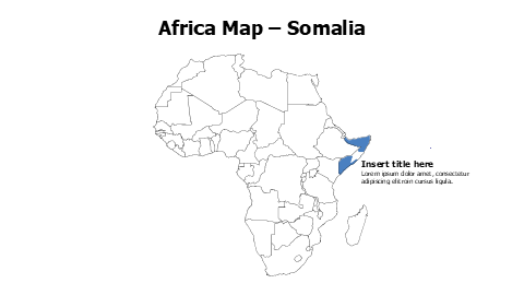 Somalia map with flag