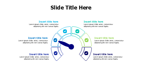 6 points editable doodle meter infographic