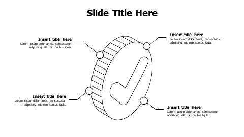 4 points outline correct mark infographic