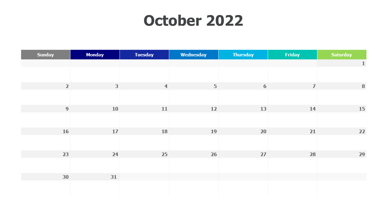 Calendar,October 2022