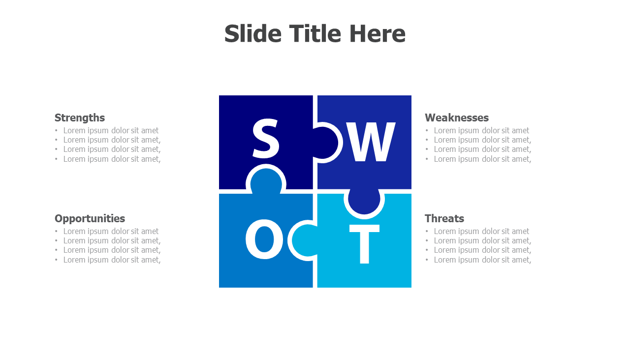 SWOT,SWOT Analysis,Powerpoint,Infographics,PPT,keynote,Google slides,puzzle