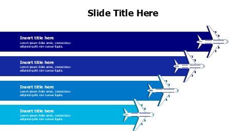 4-Step Aviation Process Horizontal Banner