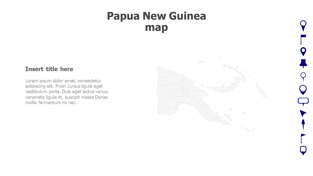 Map,Editable map,pins,countries,counties,infographics,continent,powerpoint,powerpoint infographics,Google slides,Keynote,Papua New Guinea map