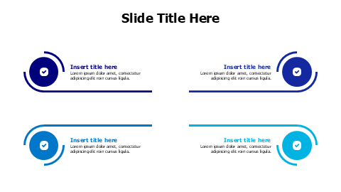 Four Point Circular Badge Layout Template | PPT Design