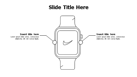 2 points outline smart watch infographic