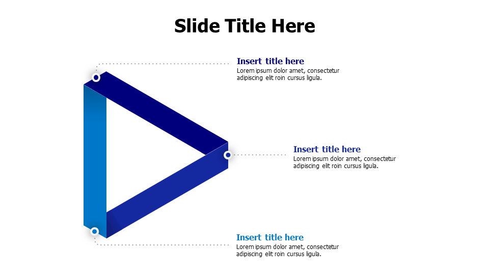3D Twisted Triangle Process Infographic