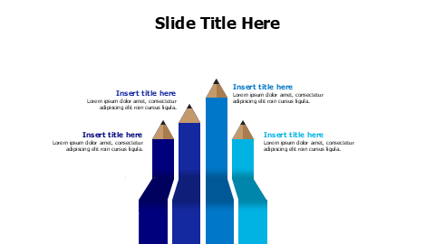 4 points colored twisted bencils infographic