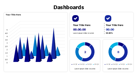 3D pyramids chart dashboard