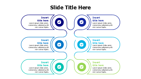 Six Step Connected Process Flow Infographic | PPT Design