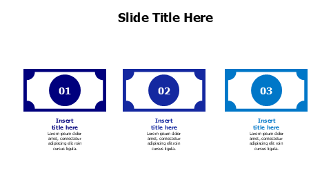 3 points flat banknotes infographic