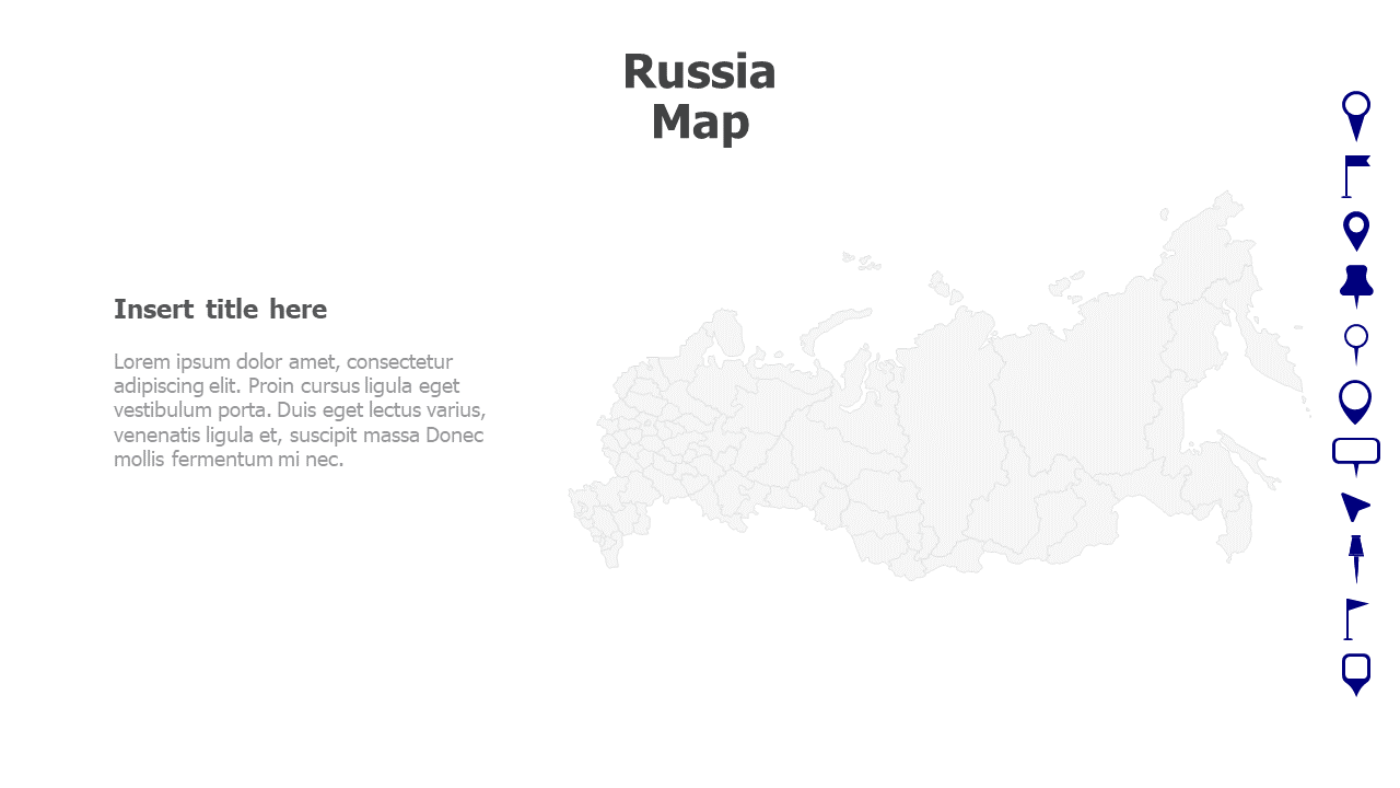 Map,Editable map,pins,countries,counties,infographics,continent,powerpoint,powerpoint infographics,Google slides,Keynote,Russia Map