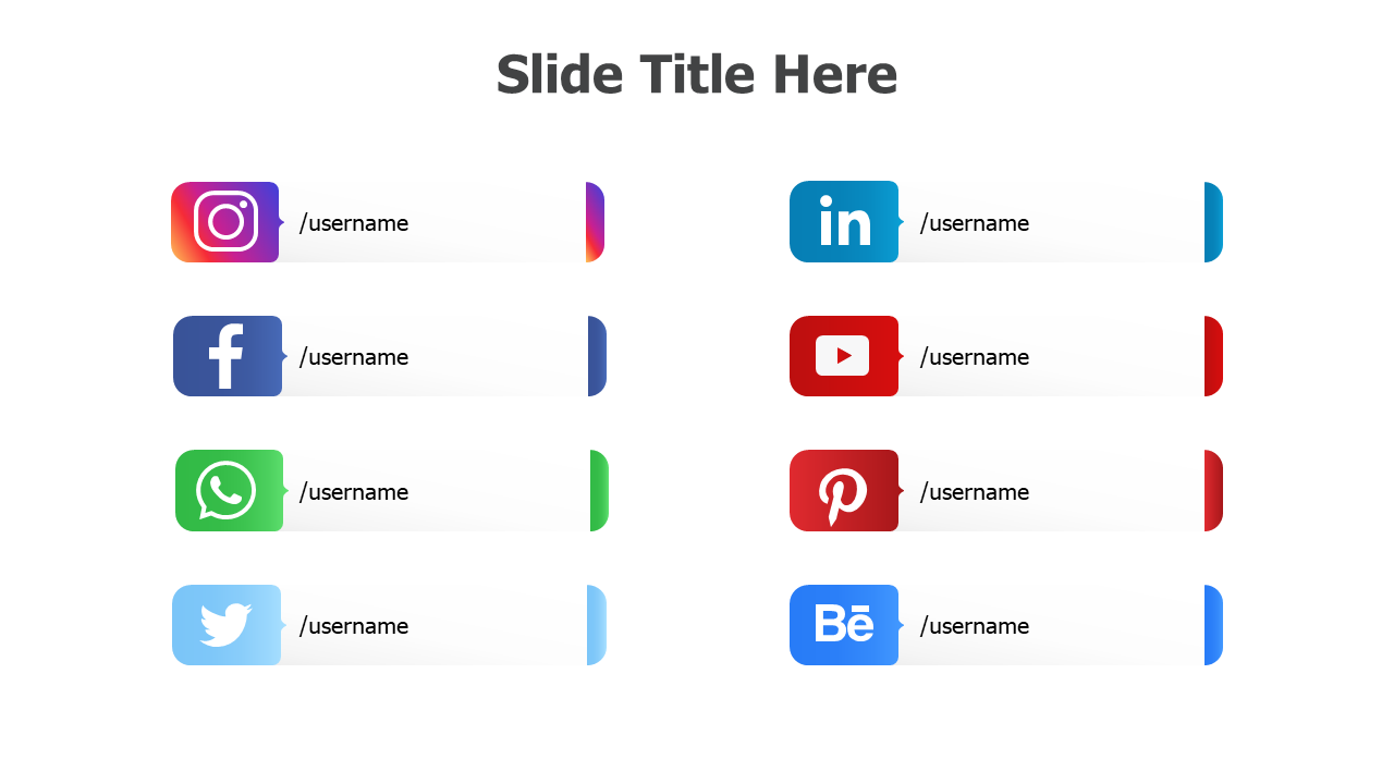 social media template slide