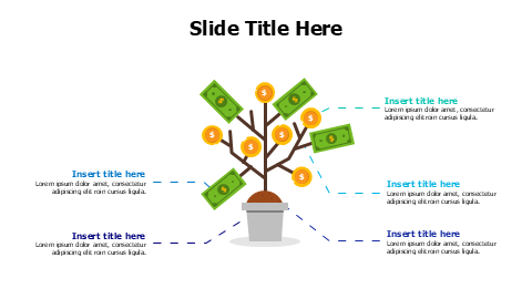 5 points money tree infographic