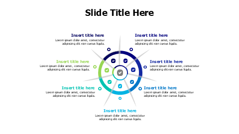 Seven Point Circular Process Hub Diagram | PPT Design