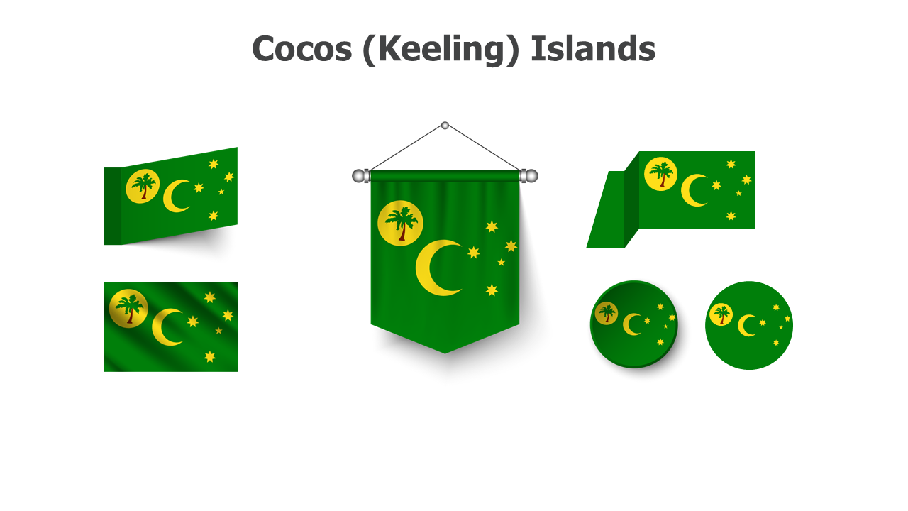 Flag,editable flags,Powerpoint,infographics,slides,Templates,Cocos (Keeling) Islands