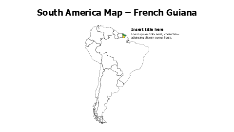 French Guiana map with flag