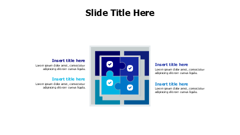 4 points connected puzzle infographic