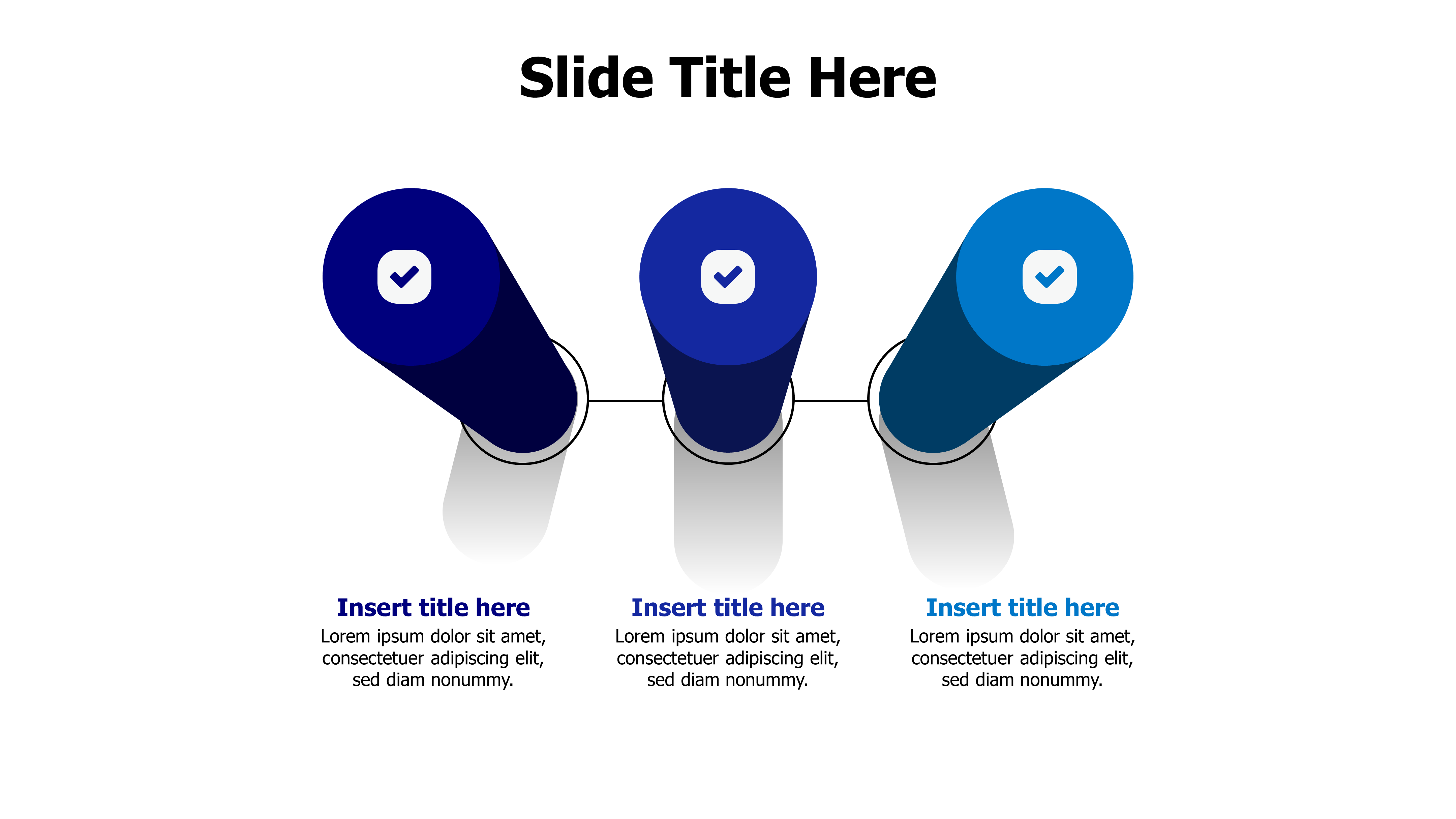 3 steps 3D columns infographic