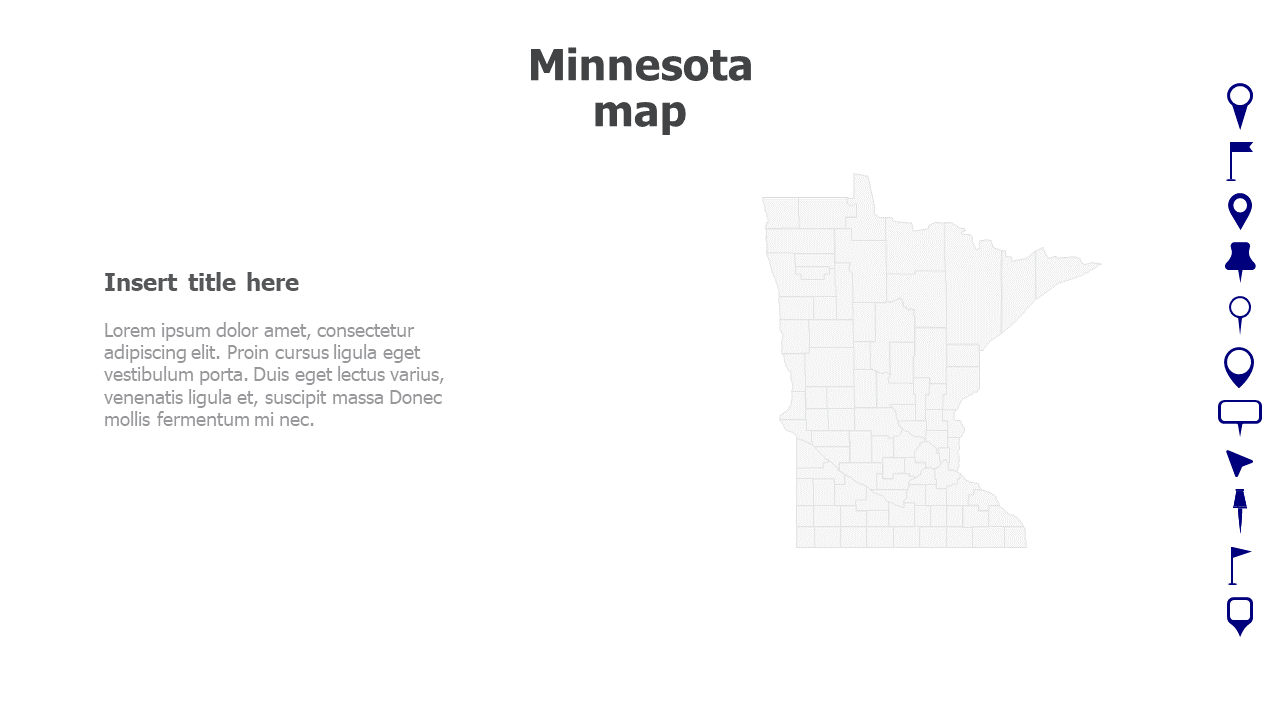 Map,Editable map,pins,countries,counties,infographics,continent,powerpoint,powerpoint infographics,Google slides,Keynote,Minnesota map