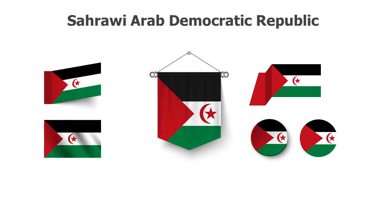 Flag,editable flags,Powerpoint,infographics,slides,Templates,Sahrawi Arab Democratic Republic