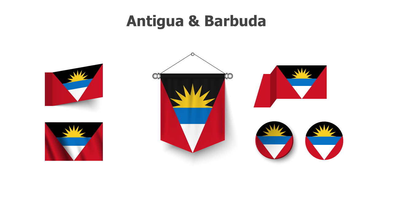 Flag,editable flags,Powerpoint,infographics,slides,Templates,Antigua & Barbuda