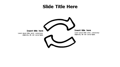 2 rounded doodle arrows infographic