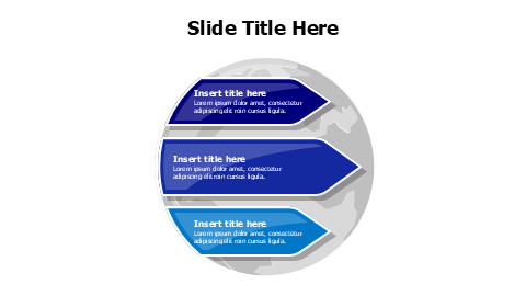 3 colored arrows with planet earth infographic