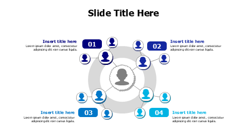 4 employees teams org chart infographic