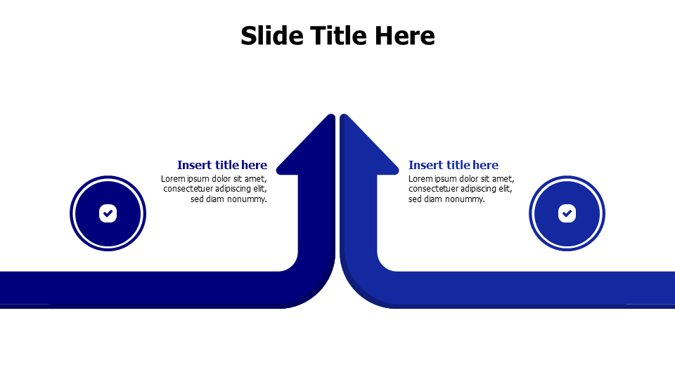 Two Path Decision Arrow Flow Diagram