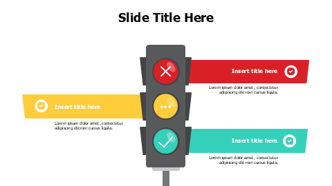 3 points traffic light infographic