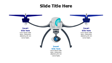 3 points colored drone infographic