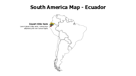 Ecuador map with flag