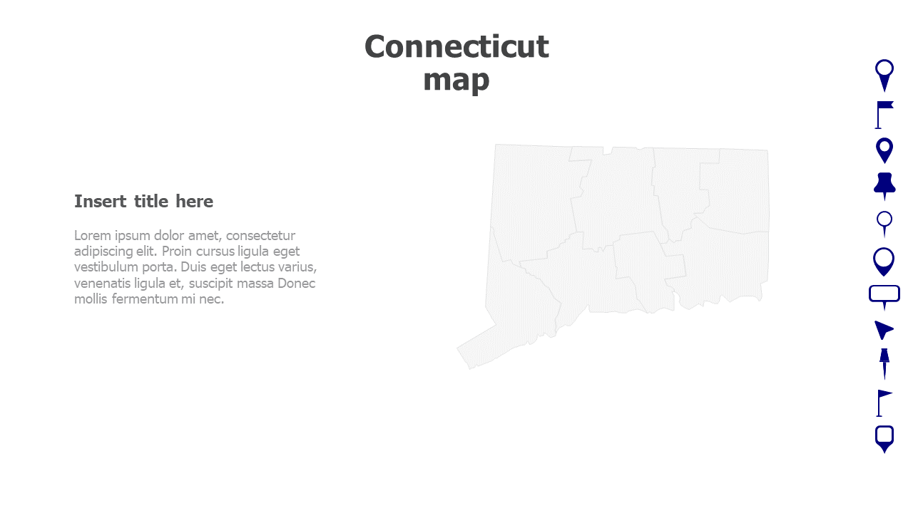 Map,Editable map,pins,countries,counties,infographics,continent,powerpoint,powerpoint infographics,Google slides,Keynote,Connecticut map