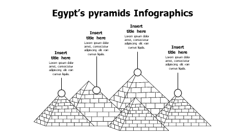 4 points outline Pyramids of Giza infographic