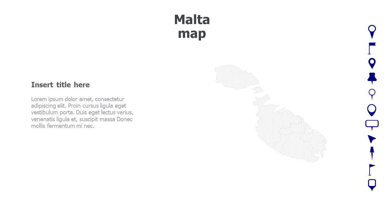 Map,Editable map,pins,countries,counties,infographics,continent,powerpoint,powerpoint infographics,Google slides,Keynote,Malta map 