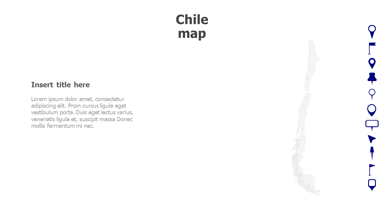 Map,Editable map,pins,countries,counties,infographics,continent,powerpoint,powerpoint infographics,Google slides,Keynote,Chile map